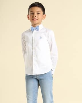 Boys Embroidered Regular Fit Shirt