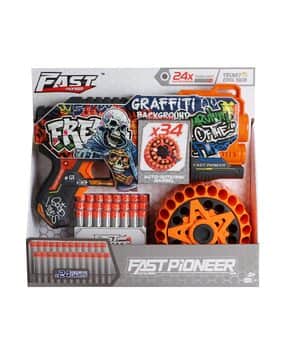 Pack of 24 Soft Darts with Monster Rotatory Electric Blaster