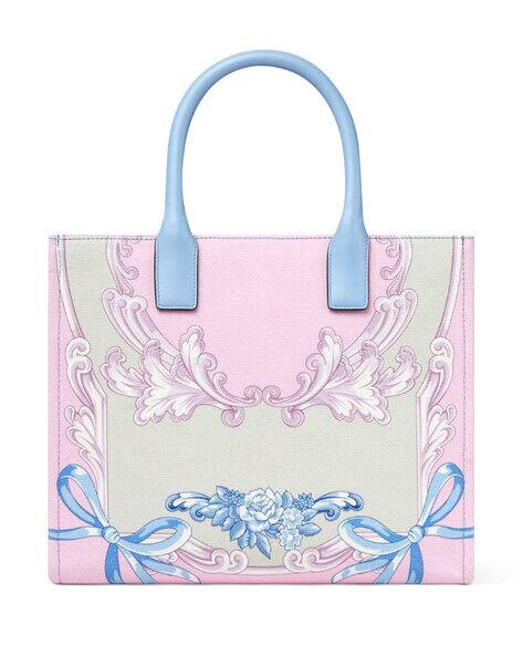 Buy VERSACE Cameo La Medusa Small Tote Bag Pink Blue Color