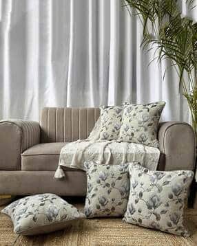 Set of 5 Embroidered Cushion Covers with Stitch Detail-image-30