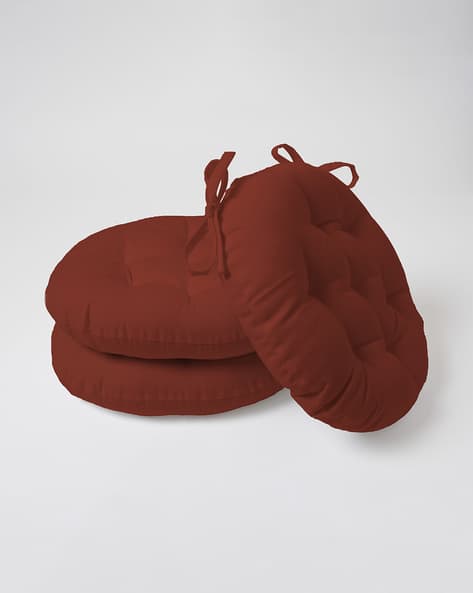 Set of Quilted Round-Shaped Chair Cushions