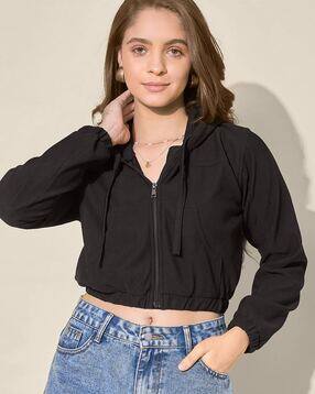 qioa  Women Regular Fit Hooded Jacket-picture-10