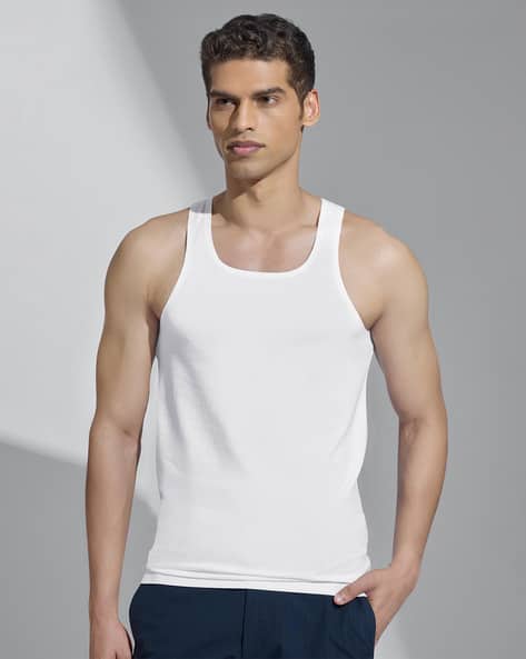 Buy XYXX Men Square-Neck Sleeveless Vest Online | Ajio.com