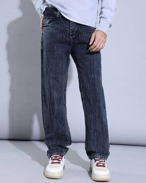 hence Men Lightly-Washed Straight Jeans-picture-17