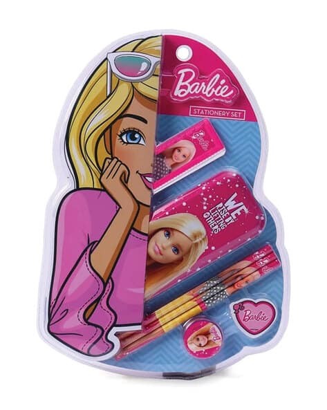 Set of Barbie Cute Fun Office Supplies Perfect Back-to-School Stationeries