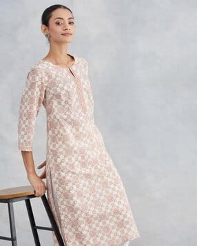 fabindia Women Round-Neck Straight Kurta-picture-20
