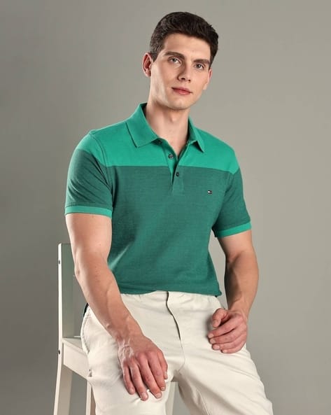 TOMMY HILFIGER Colour-block Regular Fit Polo T-shirt