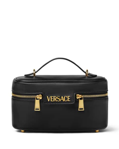 【限定品箱アリ】VERSACE ブラックナイロンポーチ Buy VERSACE Versace Tag Vanity Bag | Black Color Women | AJIO LUXE