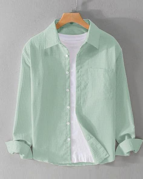 Buy Sea green Shirts for Men by NEONOMAD Online