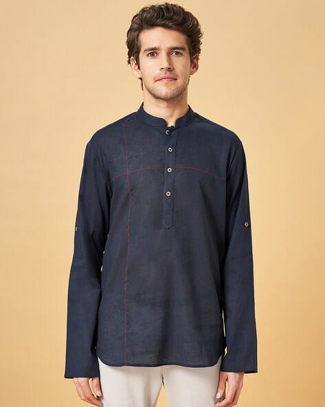 Buy Blue Kurtas for Men by Indus Route by Pantaloons Online