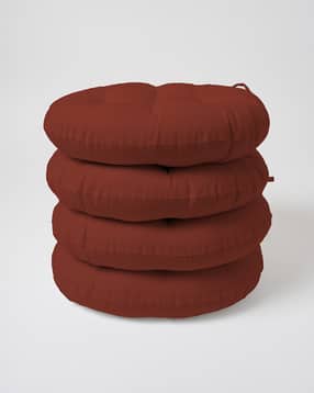 skanda fab Pack Of 4 Round Shaped Chair Pad-picture-42