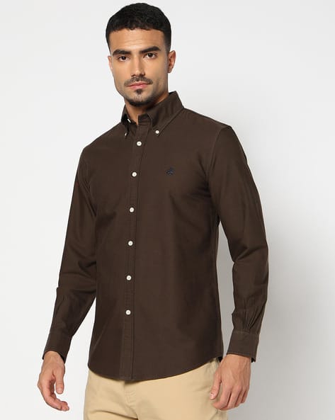 Buy BROOKS BROTHERS Regular Fit Shirt with Button-Down Collar - Main Image