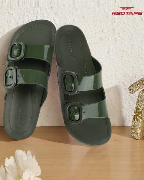 RED TAPE Slides with Buckle Closure