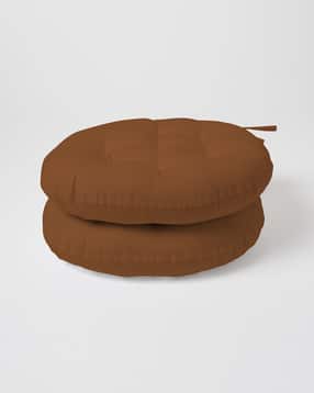 skanda fab Pack of 2 Cotton Round Chair Pad-picture-41