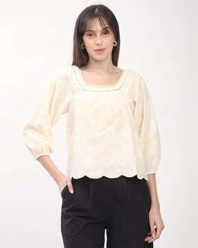 r&b Women Slim Fit Self-design Top-picture-14