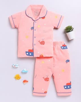 clt.s Girls Graphic Print Shirt & Pyjamas Set-picture-41
