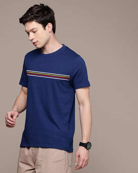 Buda Jeans Co Men Graphic Regular Fit Crew- Neck T-Shirt