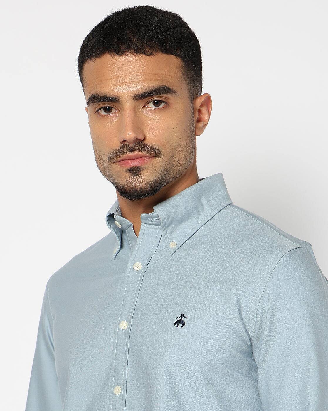 Buy BROOKS BROTHERS Regular Fit Shirt with Button-Down Collar
