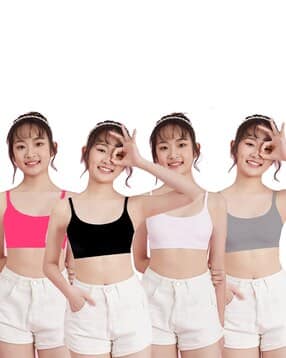 braafee Girls Pack of 4 Camisoles-picture-30