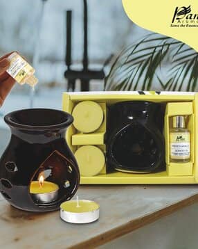 Burner Gift Set with Fragrance Oil & Tealight-image-2
