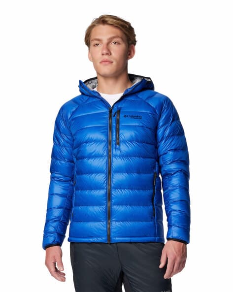 Men Quilted Puffer Jacket with Zip Closure