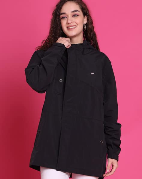 Women Waterproof Hooded Rain Jacket