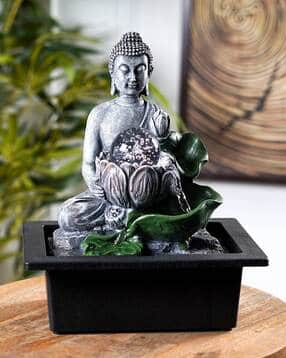 The Artment Buddha’s Lotus Tabletop Indoor Fountain (Height: 28 CM)