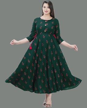nyrika Women Floral Print Anarkali Kurti-picture-25