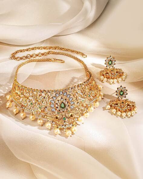 Rubans Women Ethentic Stone Necklace & Earings Set