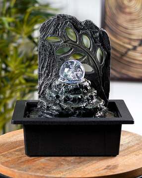 The Artment Leaf Vein Flow Tabletop Indoor Fountain  