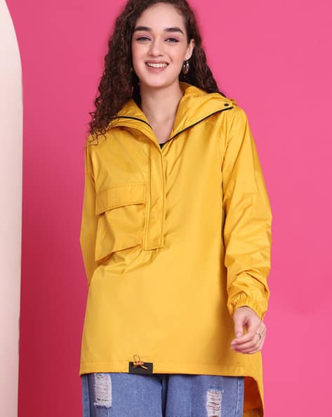 Women Waterproof Hooded Rain Jacket