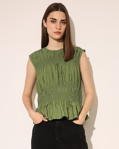 Women Regular Fit Smocked Top