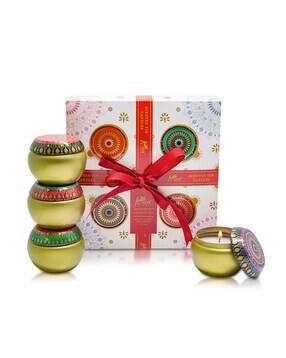 pan aromas Set of 4 Scented Tin Candles-picture-30