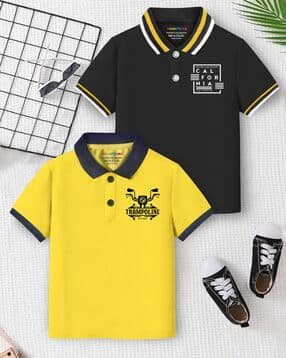trampoline Pack of 2 Boy Regular Fit Polo T-Shirts-picture-43