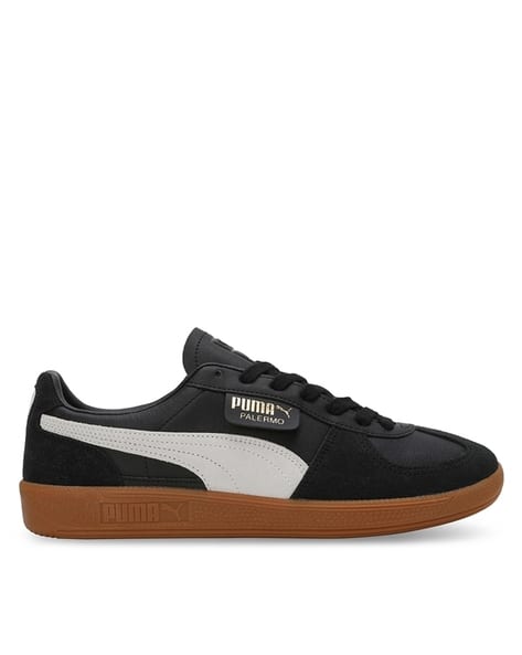 Suede Sneakers Black Puma Brown Sole Black Puma With Brown Sole