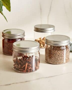 home centre Set of 4 Storage Jars with Lid-picture-23