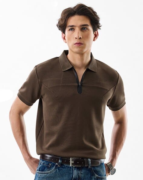 Men Slip-On Polo T-Shirt