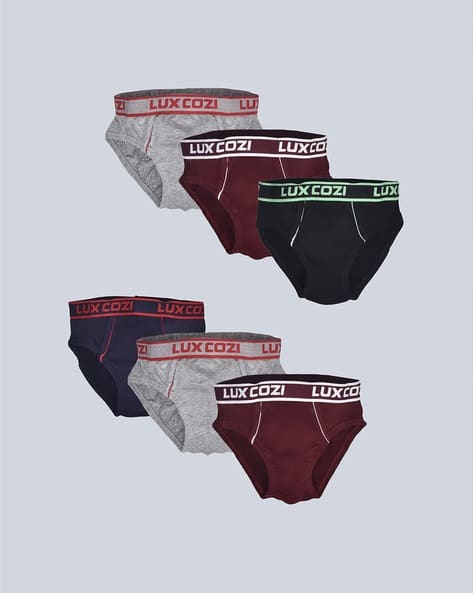 Buy LUX COZI Pack of 8 Briefs with Elastic Online | Ajio.com