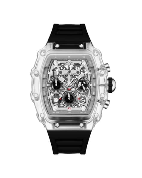 Kenneth Scott K25103-ZSBI Men Analogue Watch with Silicon Straps