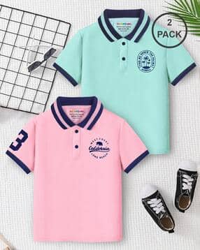 Boys Pack of 2 Graphic Polo T-shirt