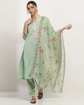 Women Floral Print Dupatta-image-6