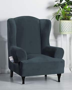 cortina eyelet curtain Wingback Chair Slip Cover-picture-34