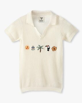 Boys Embroidered Tailored Fit Polo T-Shirt