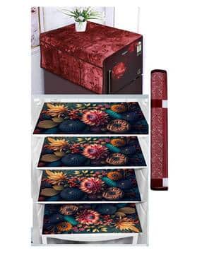 revexo Set of 6 Printed Fridge Mats & Covers-picture-10