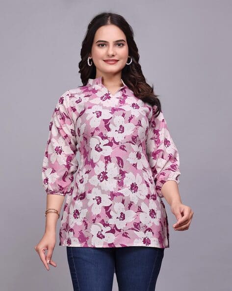 Revangi Women Floral Print Tunic