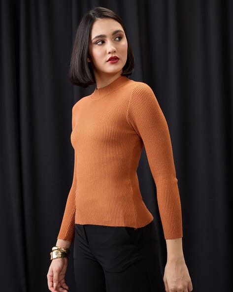 Winter High Neck Sweater Women White Highneck Top For Girls And