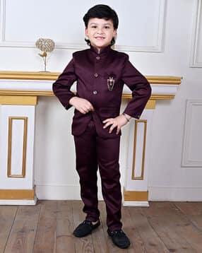 pixie n prince Boys Satin Suit Set-picture-38