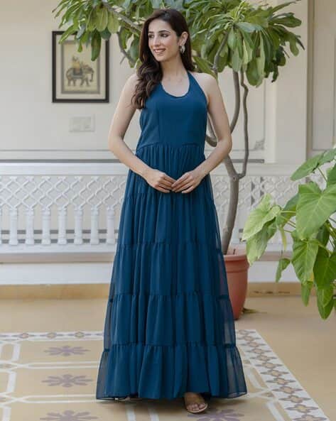 Buy Blue Dresses & Gowns for Women by FTDIVA Online | Ajio.com