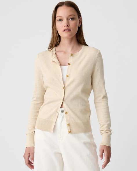 Buy Beige Sweaters Cardigans for Women by GAP Online