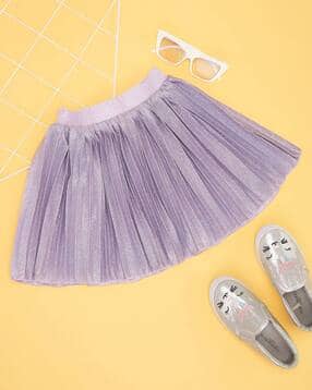 pantaloons junior Girls Metallic & Glitter Flared Skirt-picture-37